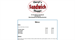 Desktop Screenshot of cherylssandwiches.com